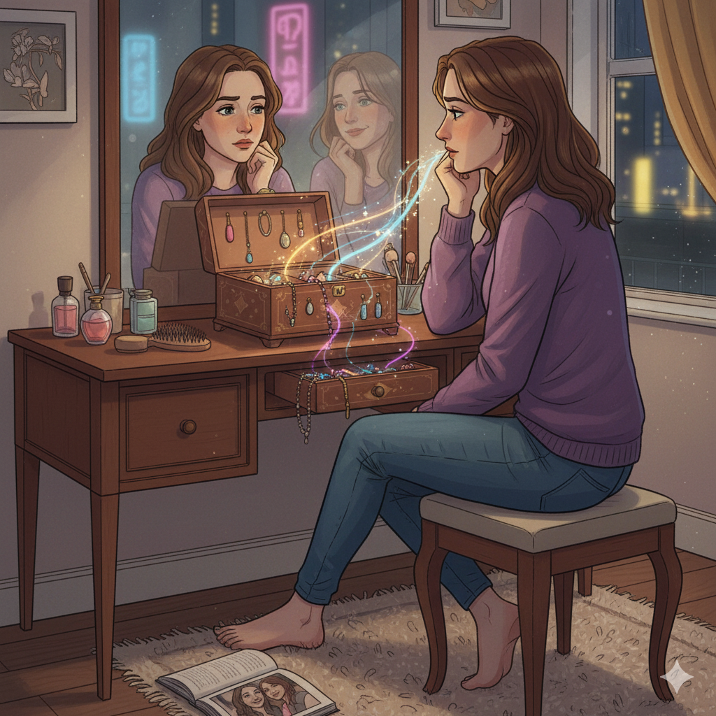 Illustration de la nouvelle 'Le Coffret à Bijoux'