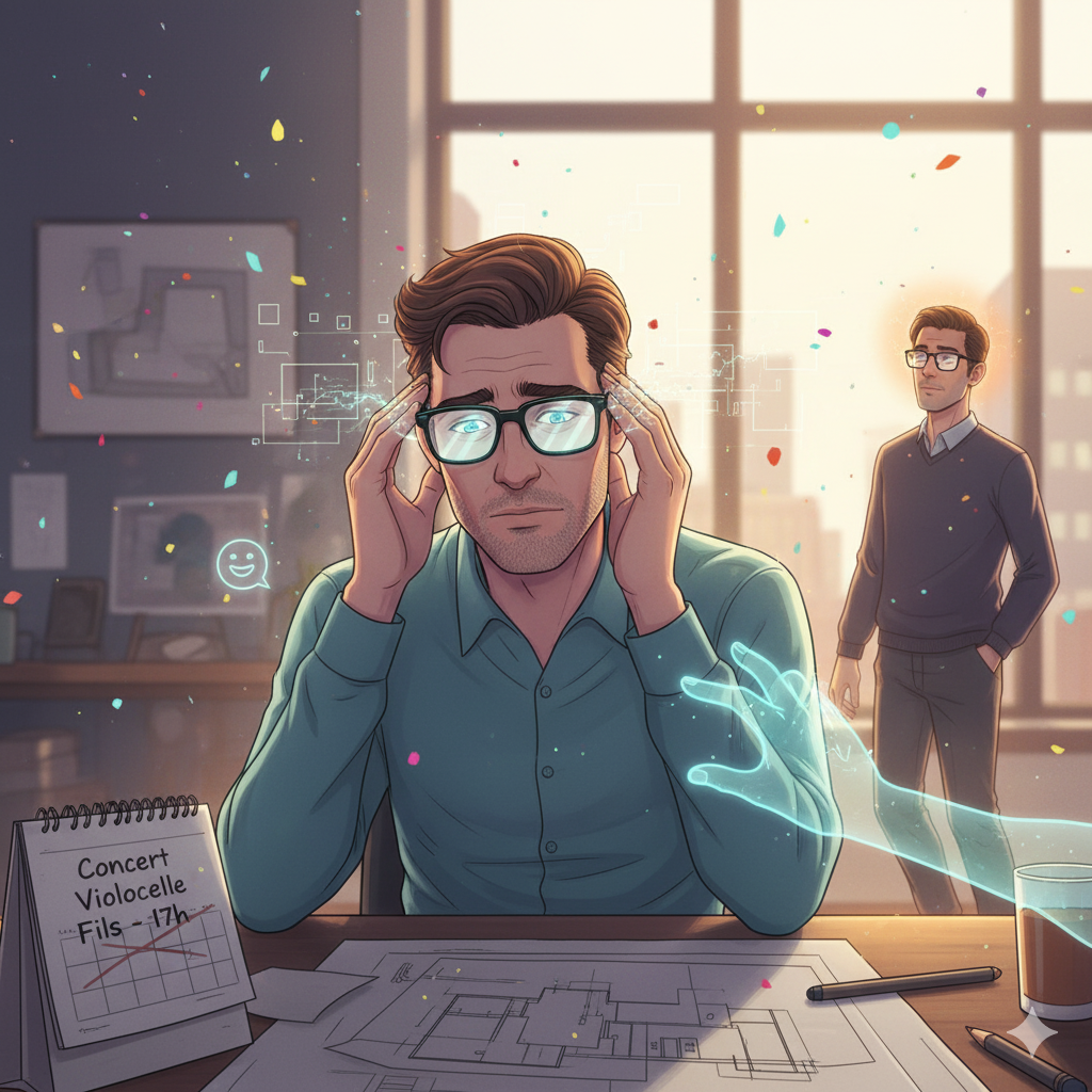 Illustration de la nouvelle 'Les Lunettes'