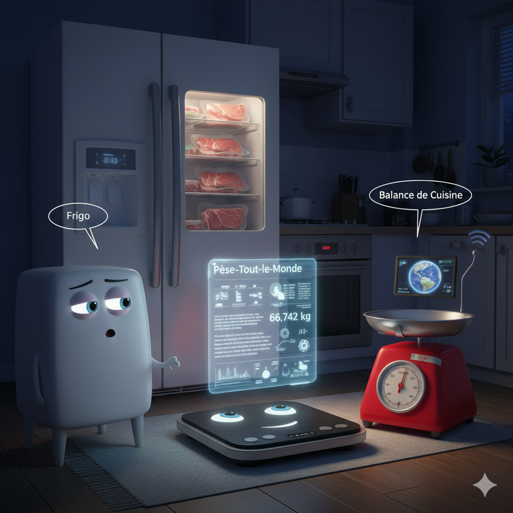 Illustration de la nouvelle 'Le Pèse Personne'