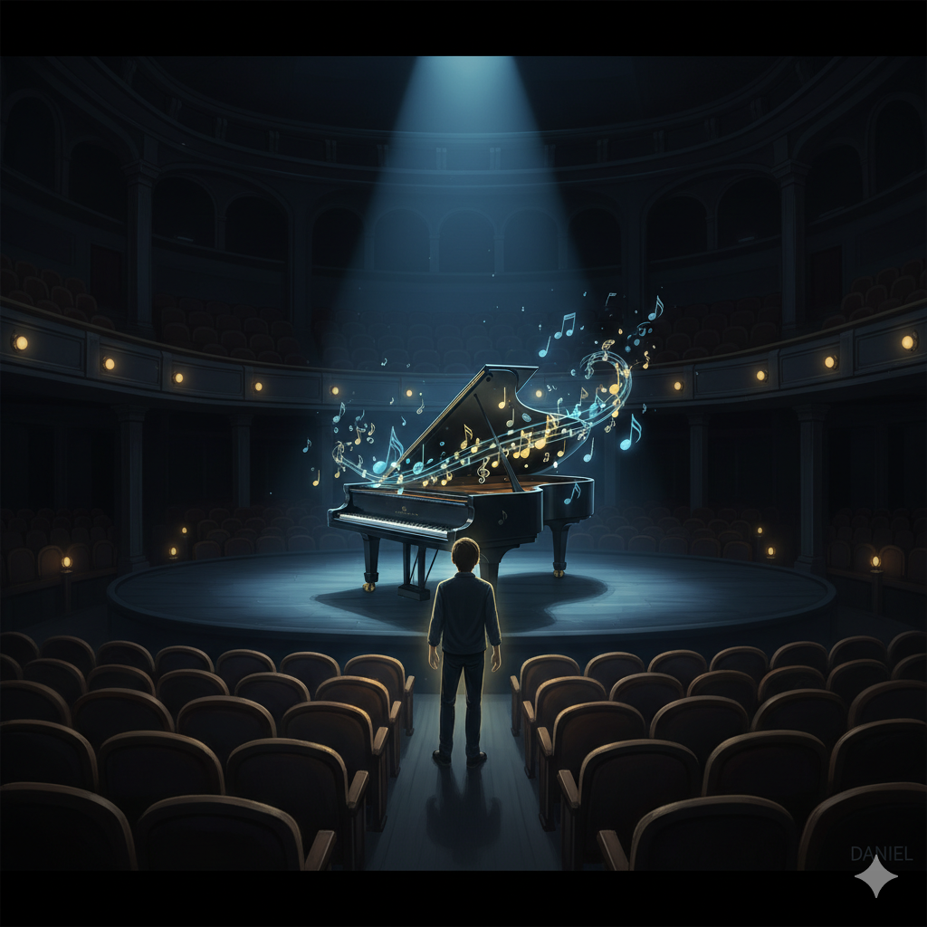 Illustration de la nouvelle 'Le Piano