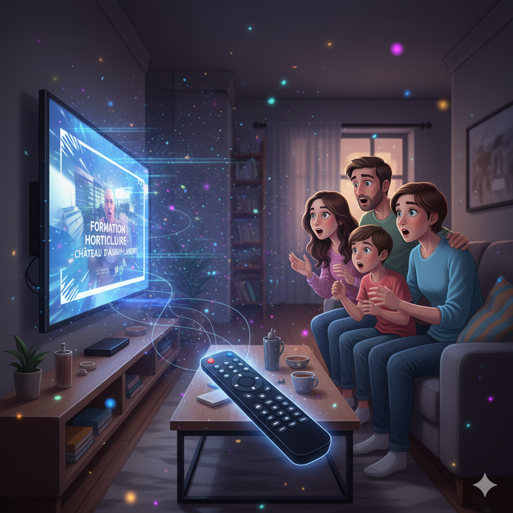 Illustration de la nouvelle 'L'Écran et la Télécommande'