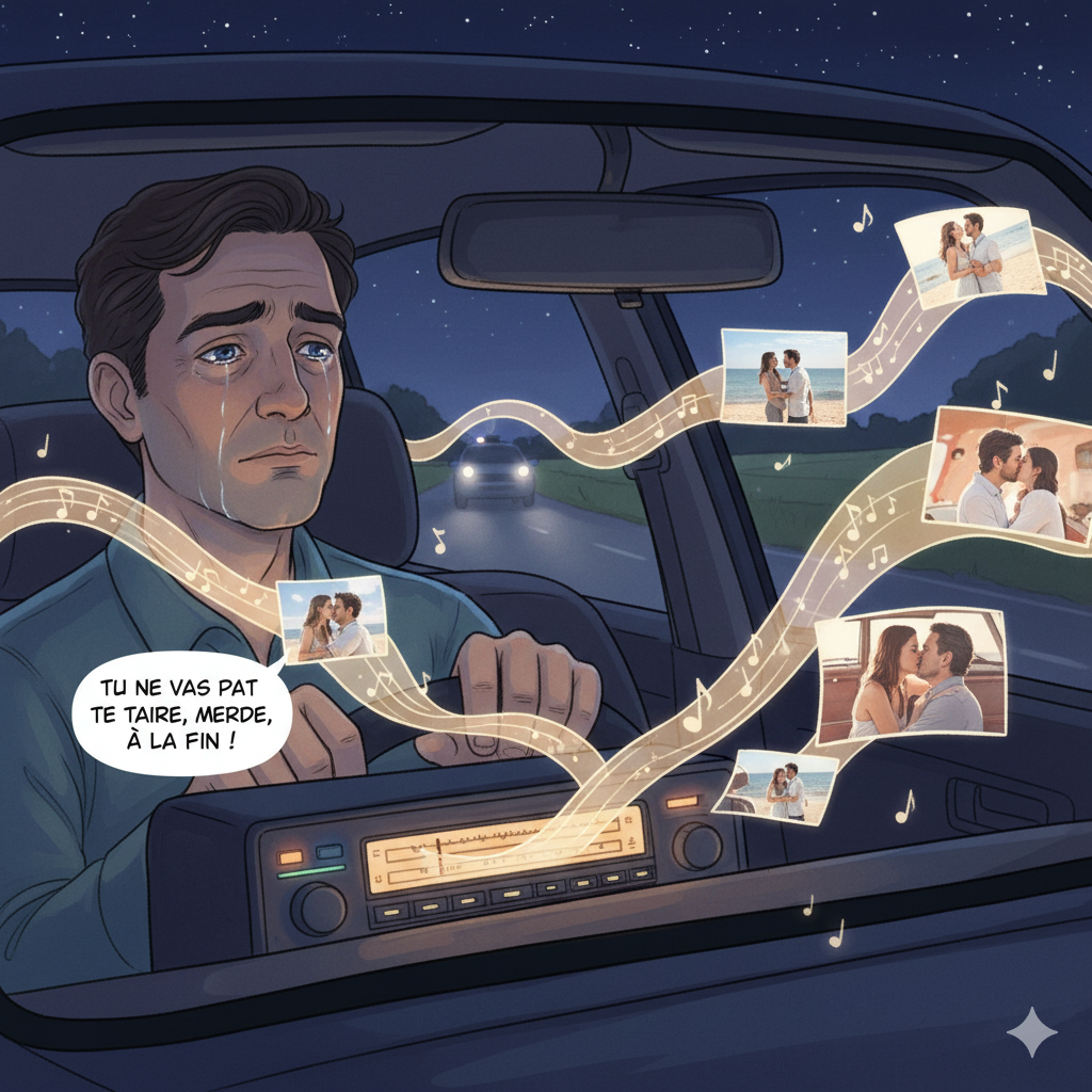 Illustration de la nouvelle 'L'autoradio'